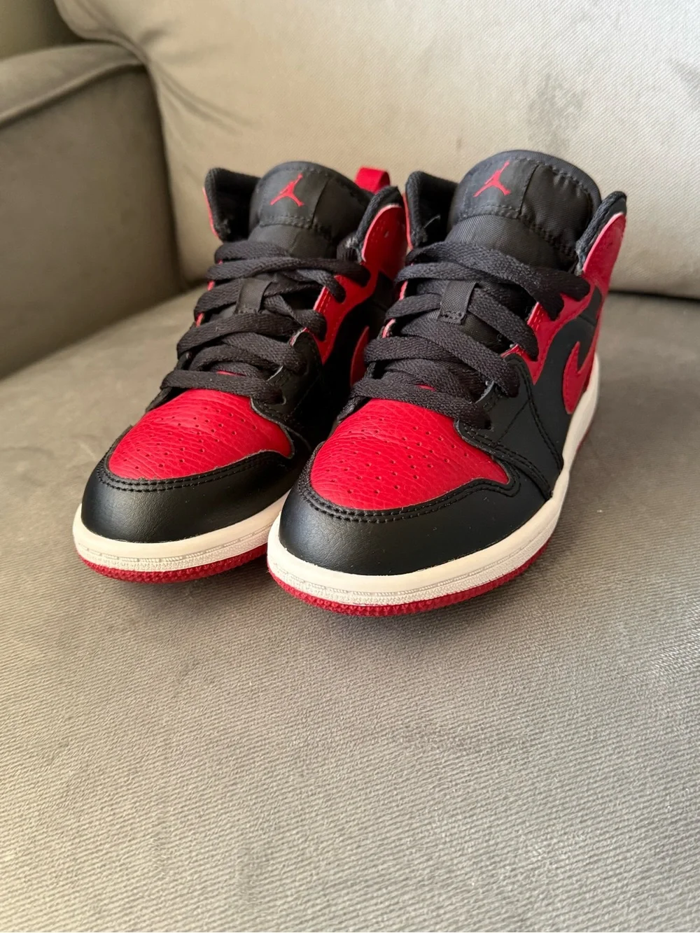 Nike Kids Black and Red High-Top Sneakers